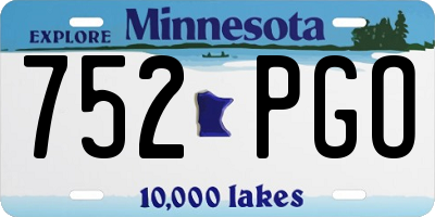 MN license plate 752PGO