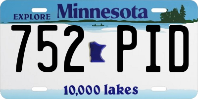 MN license plate 752PID