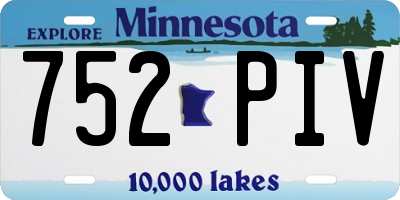 MN license plate 752PIV
