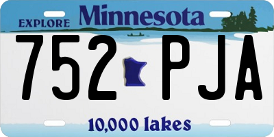 MN license plate 752PJA