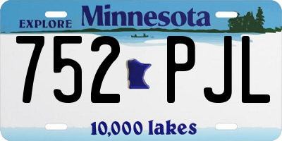 MN license plate 752PJL