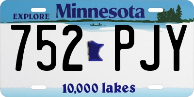 MN license plate 752PJY