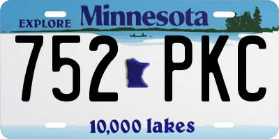 MN license plate 752PKC