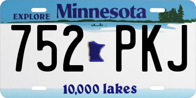 MN license plate 752PKJ