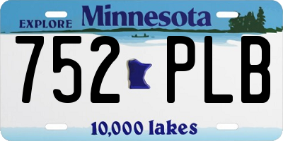 MN license plate 752PLB