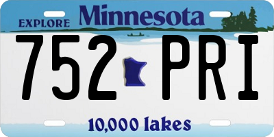MN license plate 752PRI