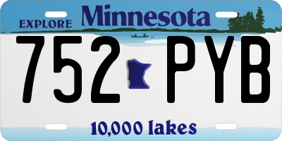 MN license plate 752PYB