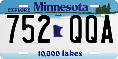 MN license plate 752QQA