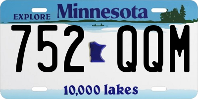 MN license plate 752QQM