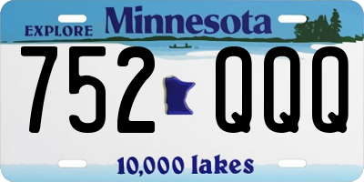 MN license plate 752QQQ