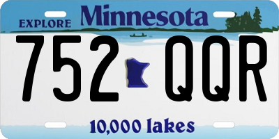 MN license plate 752QQR