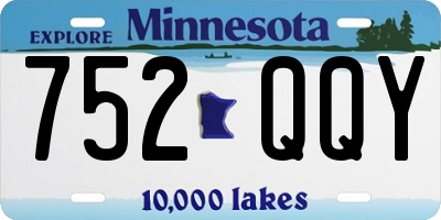 MN license plate 752QQY
