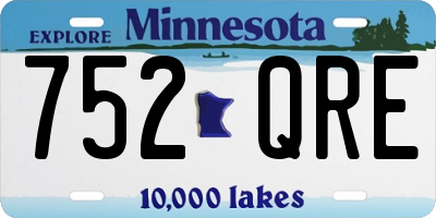 MN license plate 752QRE