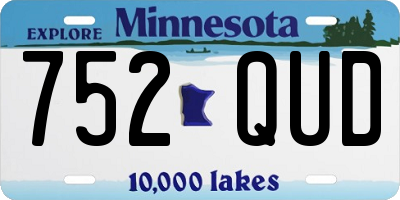 MN license plate 752QUD