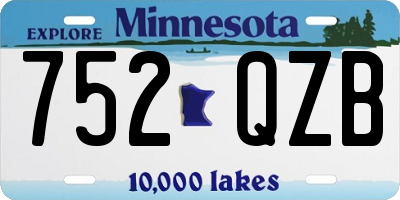 MN license plate 752QZB