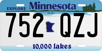 MN license plate 752QZJ
