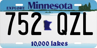 MN license plate 752QZL
