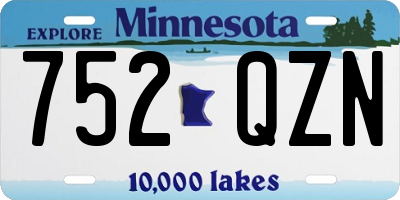 MN license plate 752QZN
