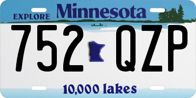MN license plate 752QZP