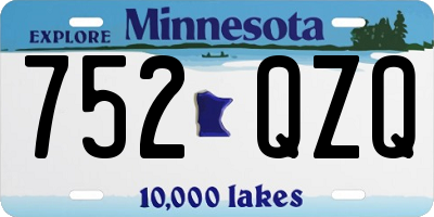MN license plate 752QZQ