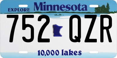 MN license plate 752QZR