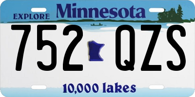 MN license plate 752QZS