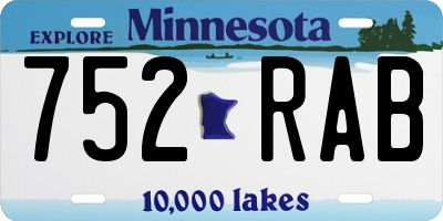MN license plate 752RAB