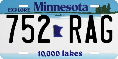 MN license plate 752RAG