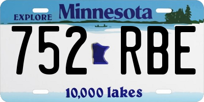 MN license plate 752RBE