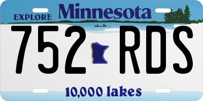 MN license plate 752RDS