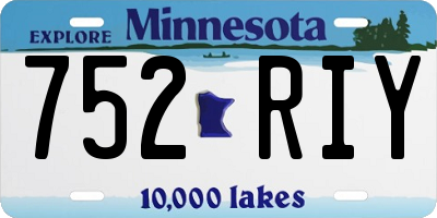 MN license plate 752RIY