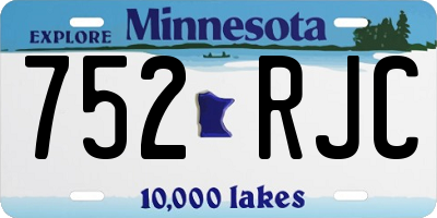 MN license plate 752RJC