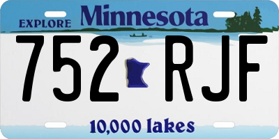 MN license plate 752RJF