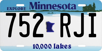 MN license plate 752RJI