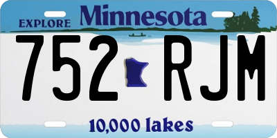 MN license plate 752RJM