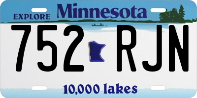 MN license plate 752RJN