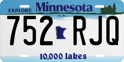 MN license plate 752RJQ