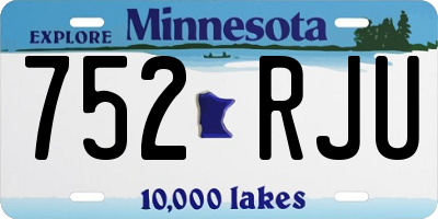 MN license plate 752RJU
