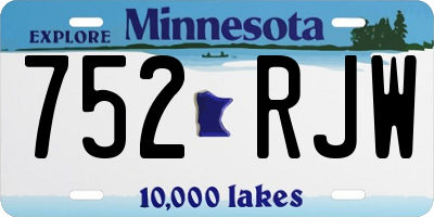 MN license plate 752RJW