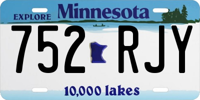 MN license plate 752RJY