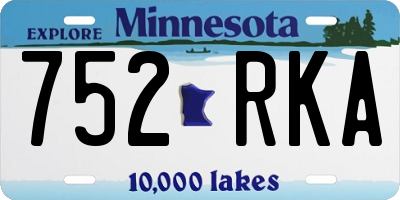 MN license plate 752RKA