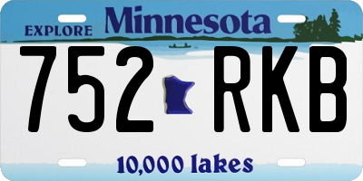 MN license plate 752RKB
