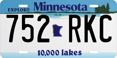 MN license plate 752RKC