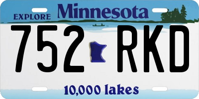 MN license plate 752RKD