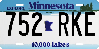 MN license plate 752RKE
