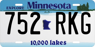 MN license plate 752RKG