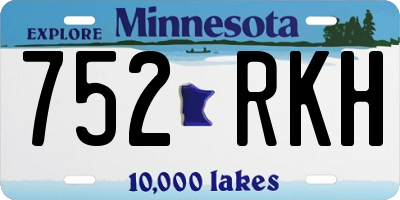 MN license plate 752RKH