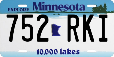 MN license plate 752RKI