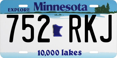 MN license plate 752RKJ