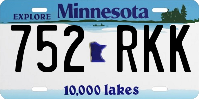 MN license plate 752RKK